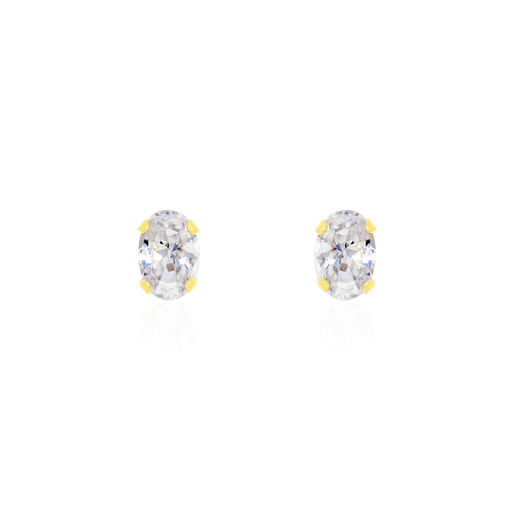 Boucles D'oreilles Puces Elea Or Jaune Oxyde