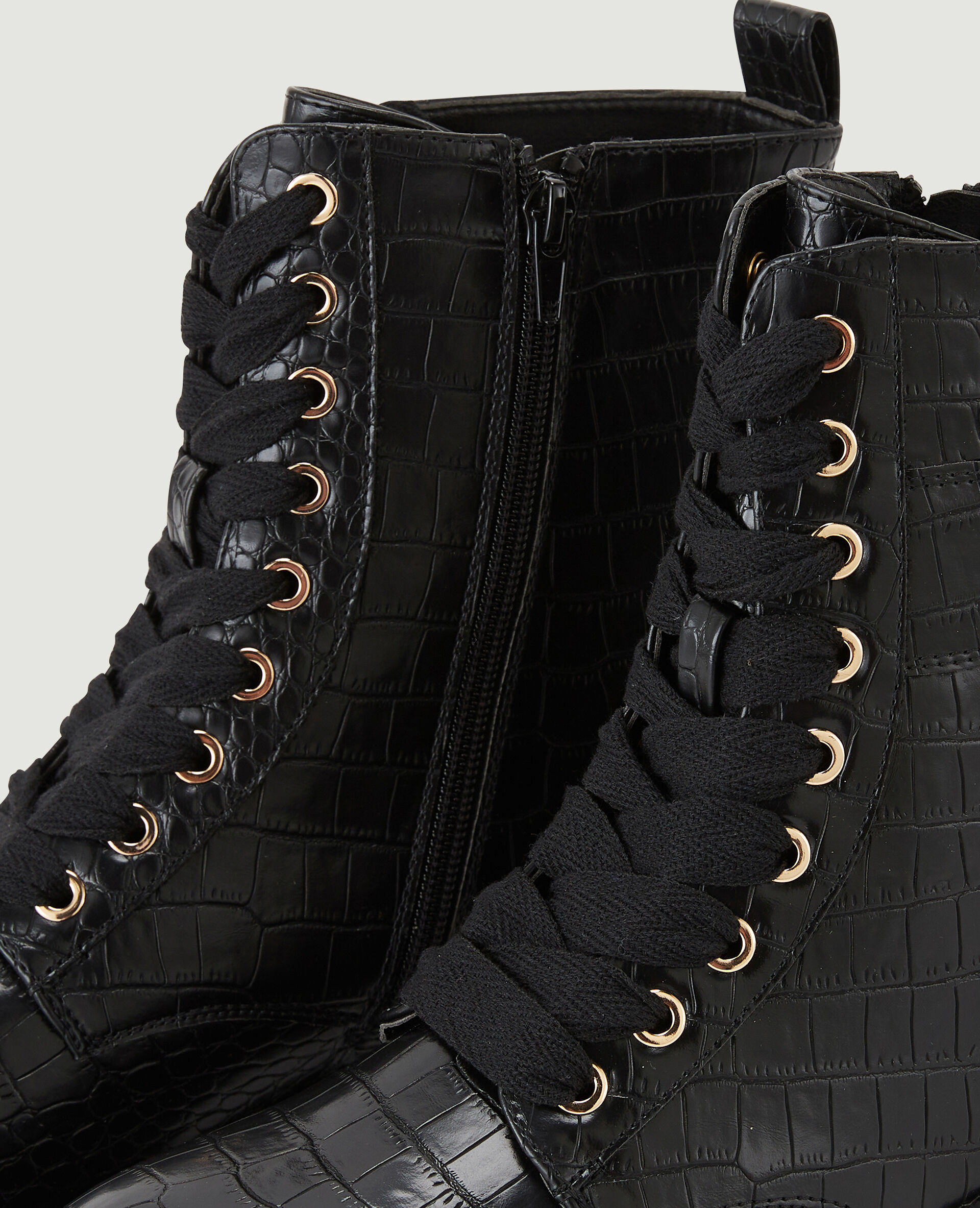 Bottines semelles crantées - Noir