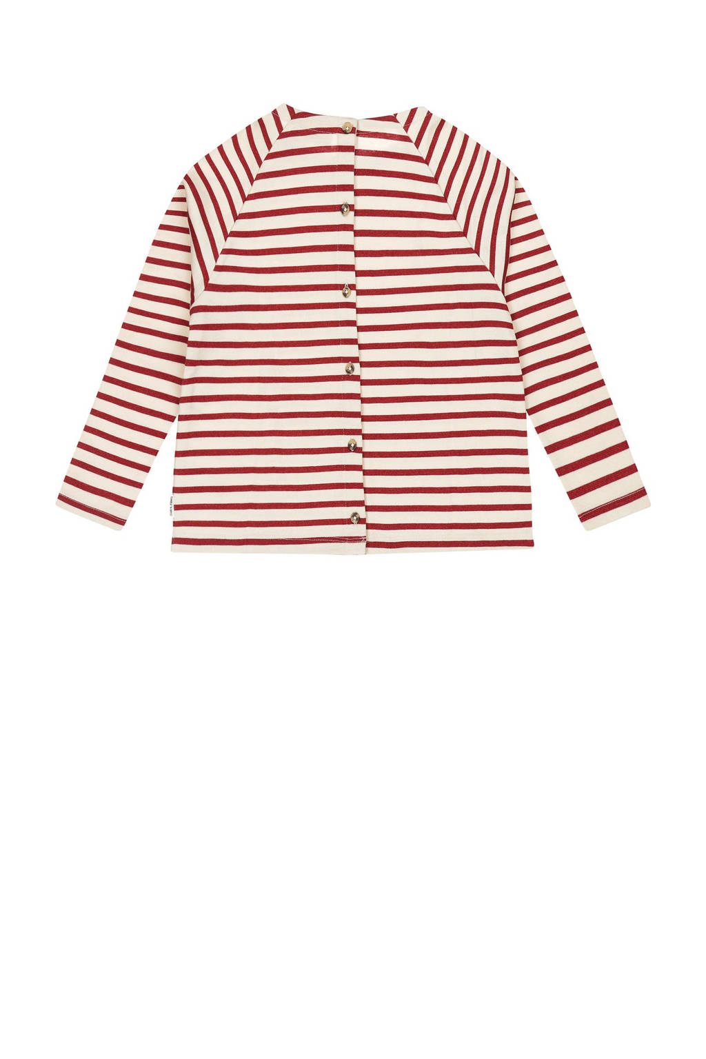 Tumble 'n Dry gestreepte longsleeve La Rosiere rood/wit