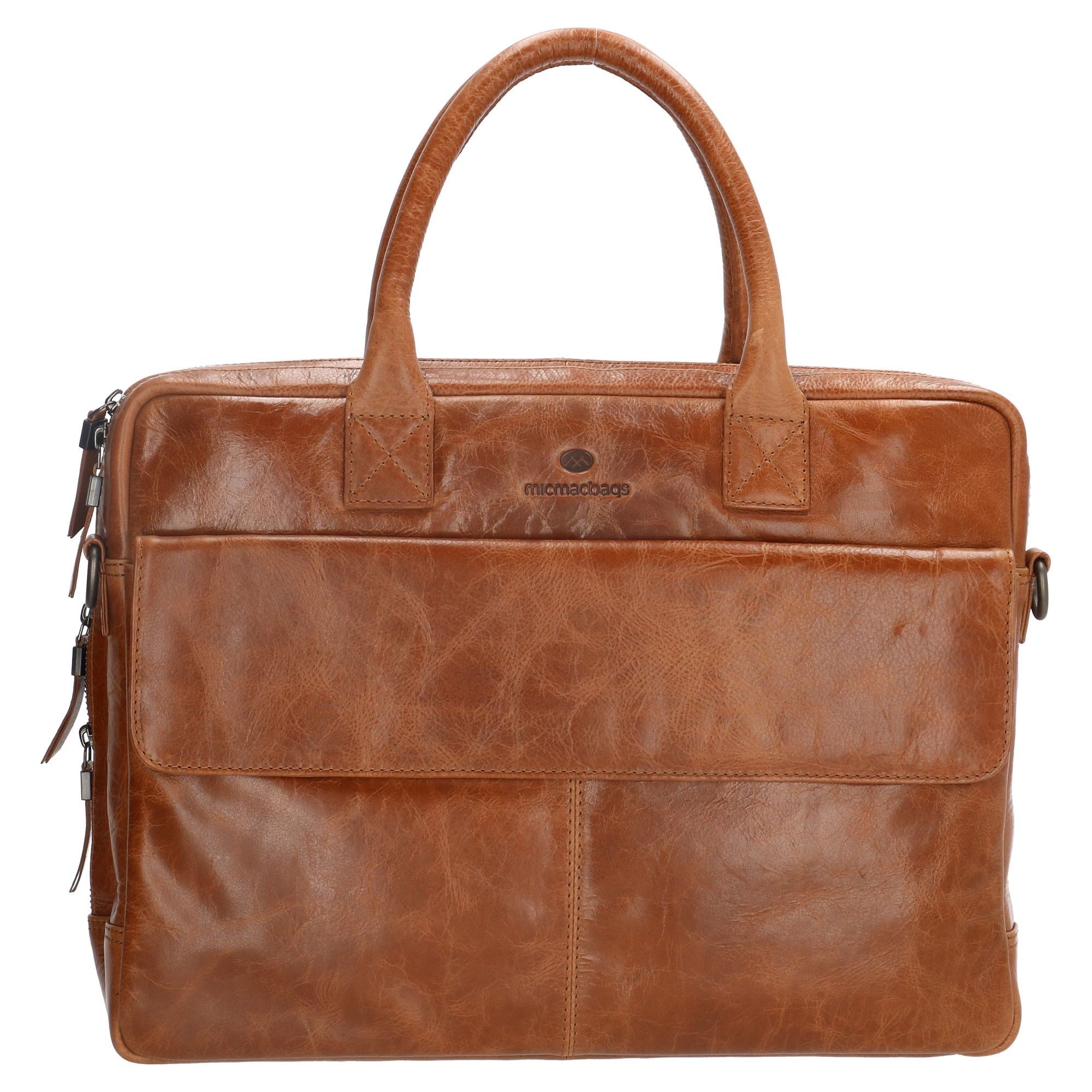 Micmacbags Porto Laptoptas 15,6 inch Bruin