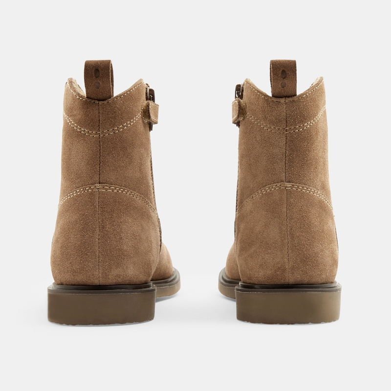 Boots en cuir blanches fille