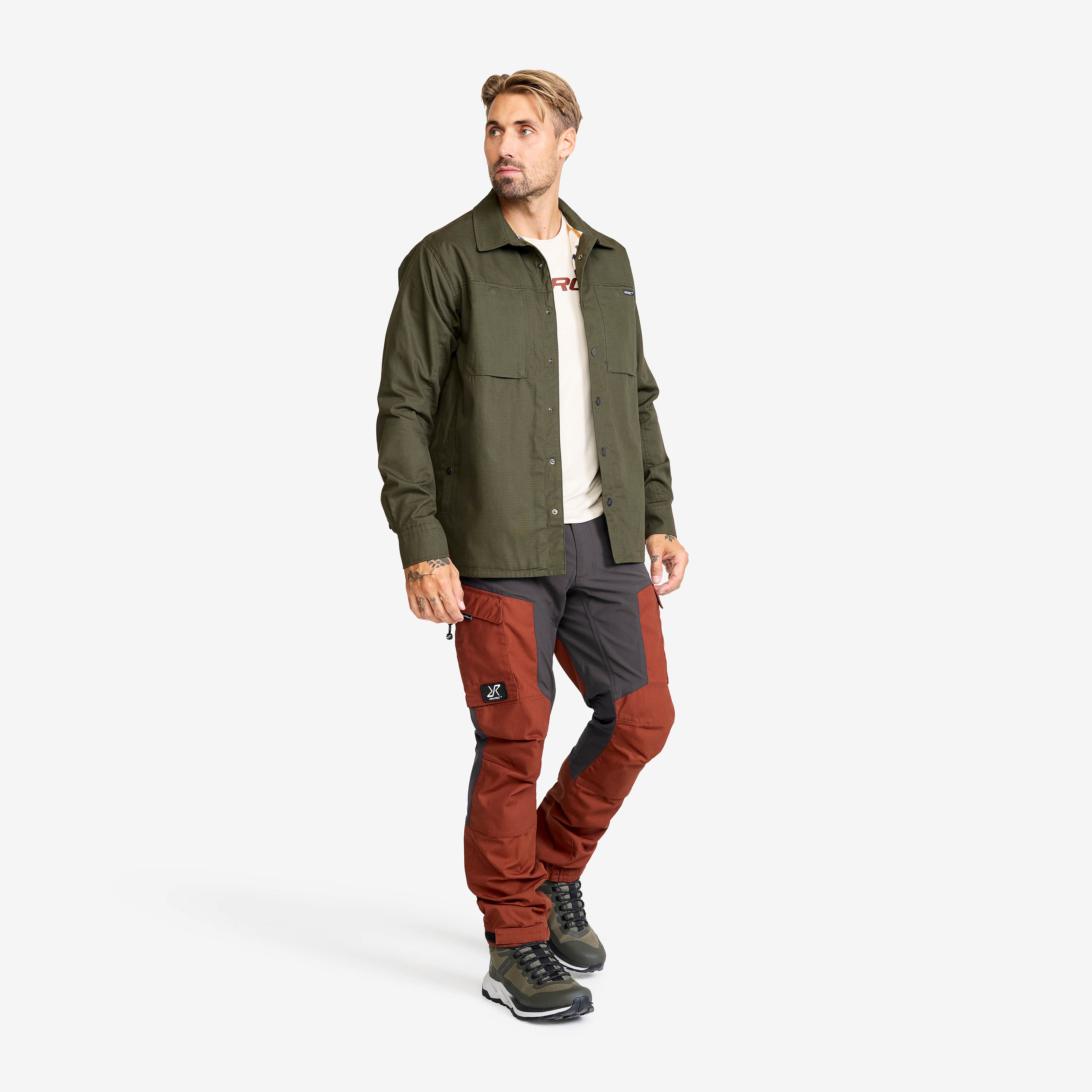 Outback Fleece Lined Overshirt Herre Deep Depths