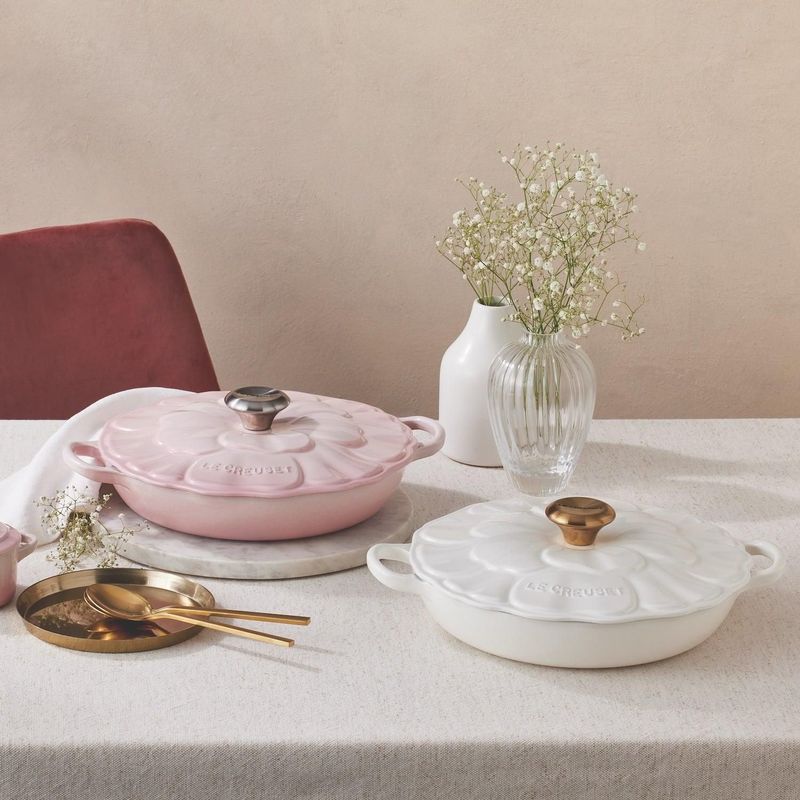 Le Creuset - Braadpan Signature - Campagnard Bloesem - Shell Pink - Gietijzer