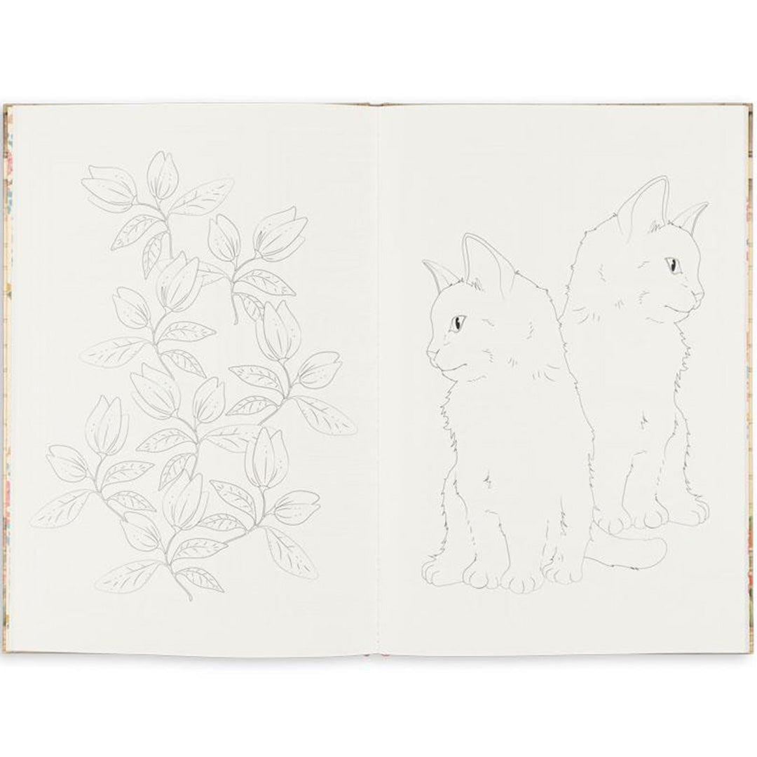 Konges sløjd kleurboek met stickers - house of flowers