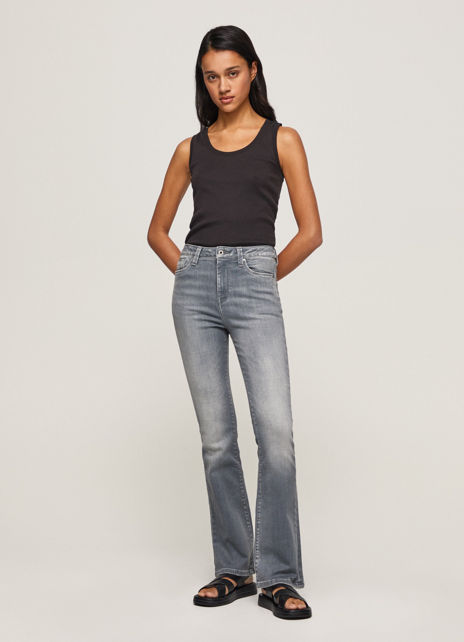 Calça jeans Jean Dion Fit Flare de cintura alta - jeans