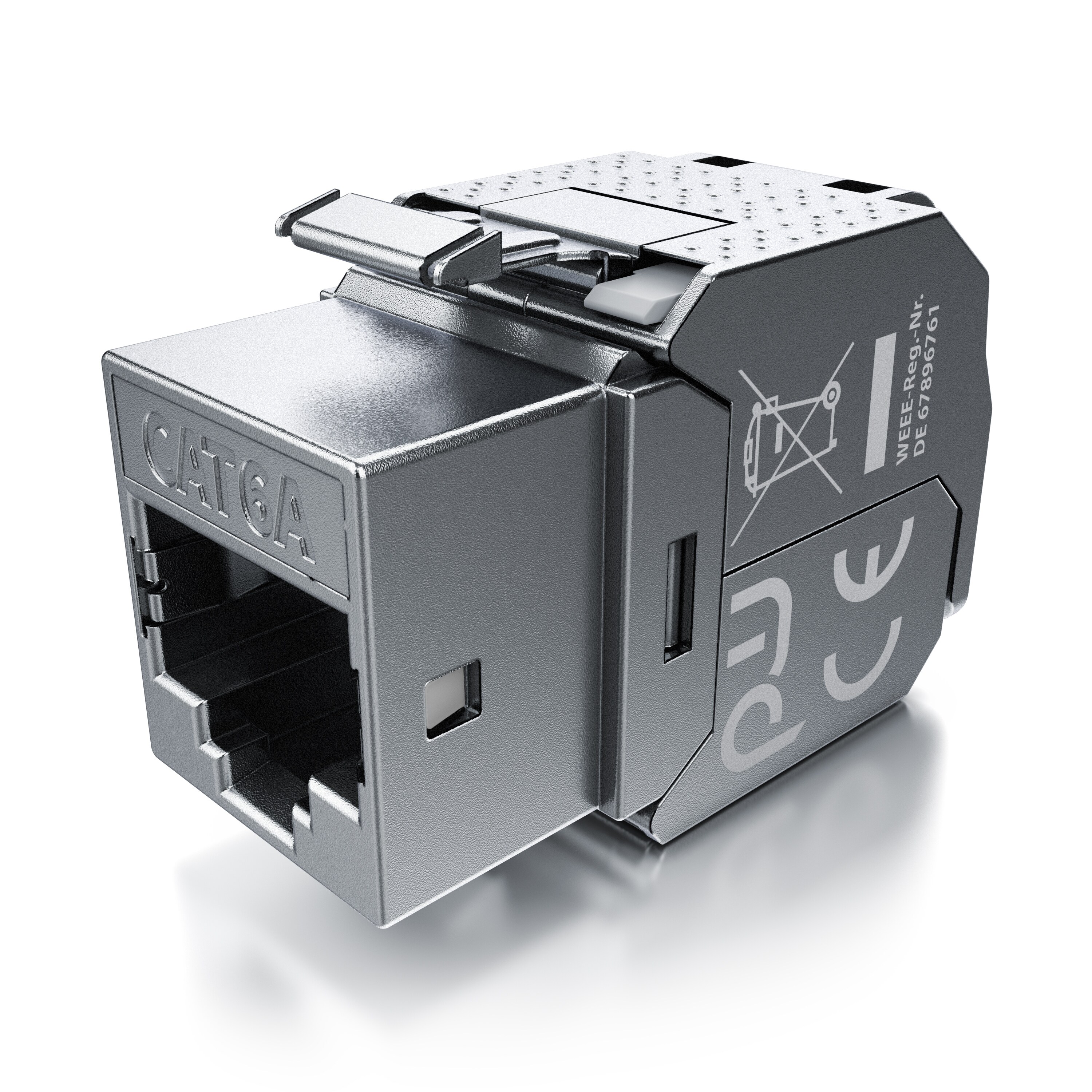 Primewire CAT.6a Keystone Modul für Ethernet LAN Kabel - RJ45 Buchse - feldkonfektionierbar - Keystone Jack - 500 Mhz - bis zu 10000 Mbit/s