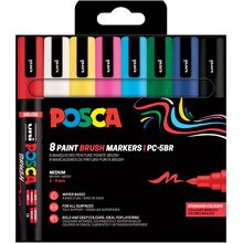 Marqueur à pigment PC-5BR BRUSH, étui de 16, assorti