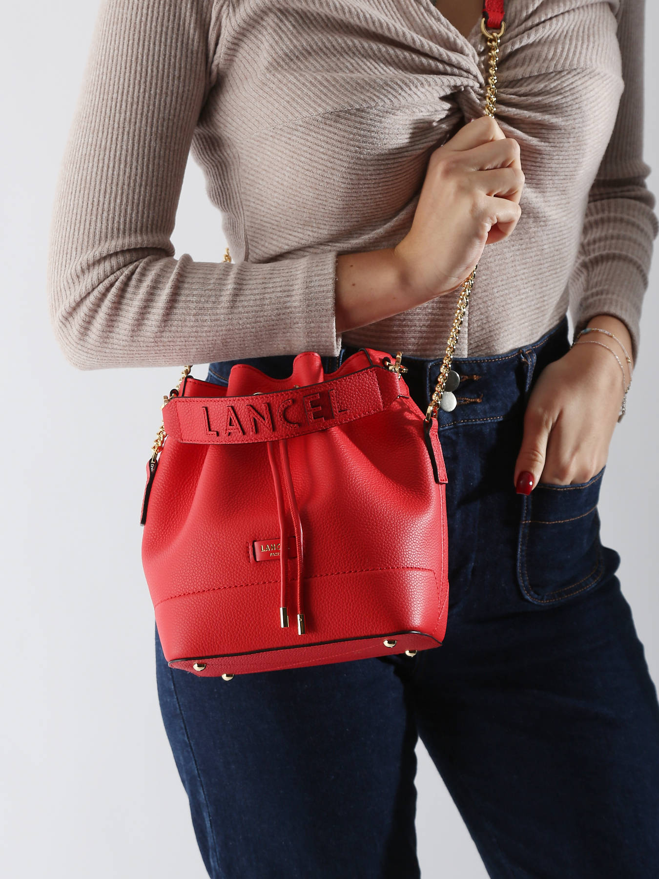 Sac seau S Ninon cuir LANCEL
