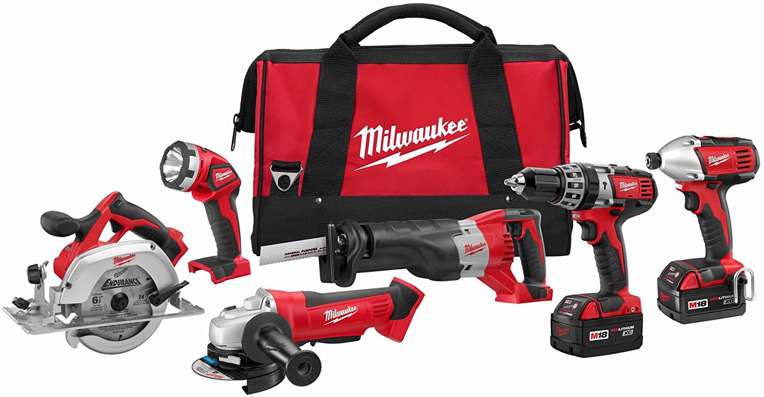 Milwaukee M18 Cordless LITHIUM-ION 6 Tool Combination Kit (2696-26)