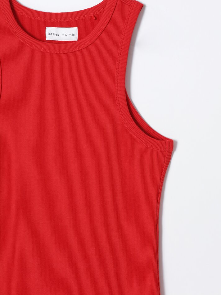 Vestido curto de alças finas - Vermelho