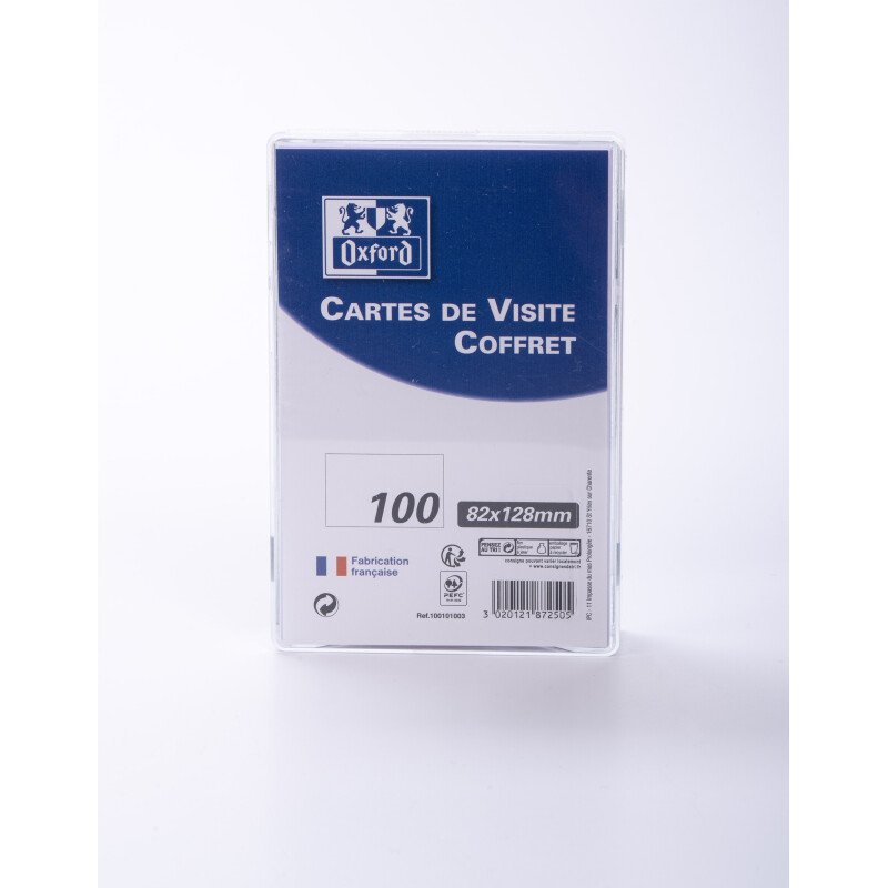 Carte De Visite Oxford 82X128 X100 en boite