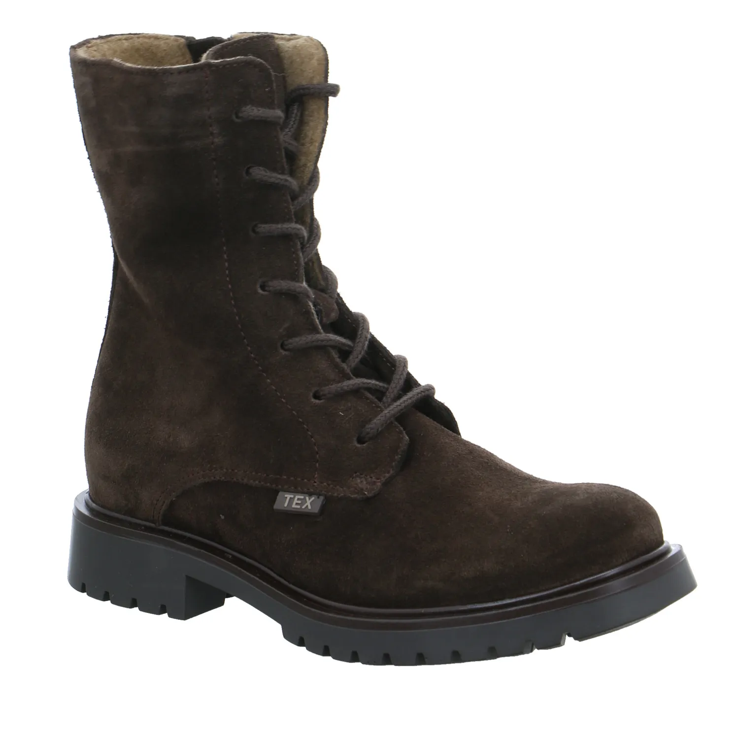 SCHUHENGEL Mädchen-Winter-Bottine Braun Leder  Schnür-Boot