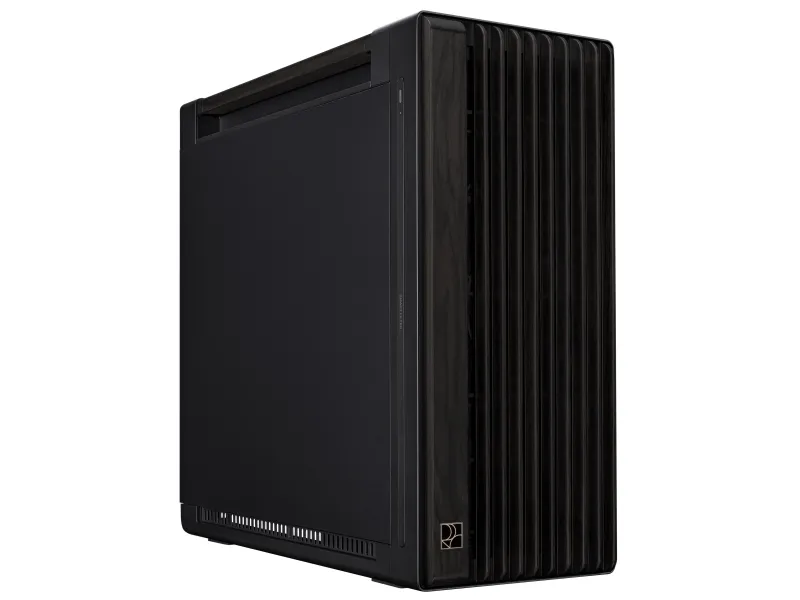 ASUS ProArt PA602 - Wood Edition - mid tower - udvidet ATX - ingen strømforsyning - sort - USB/Lyd