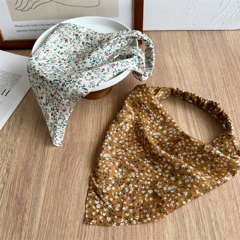 enthice - Bandana hoofdband met bloemenprint
