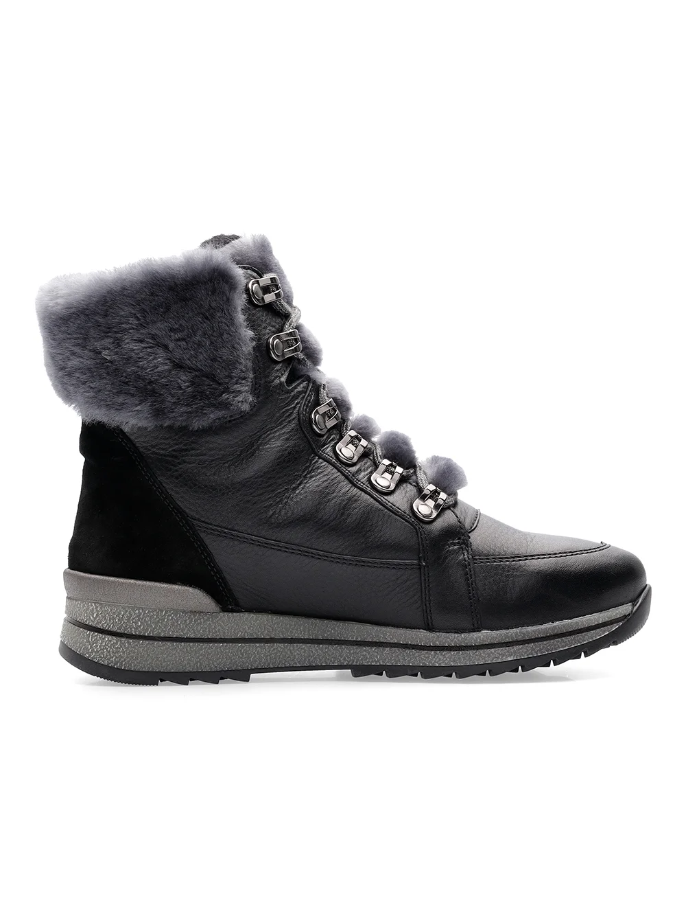 Stiefelette Osaka schwarz-grau