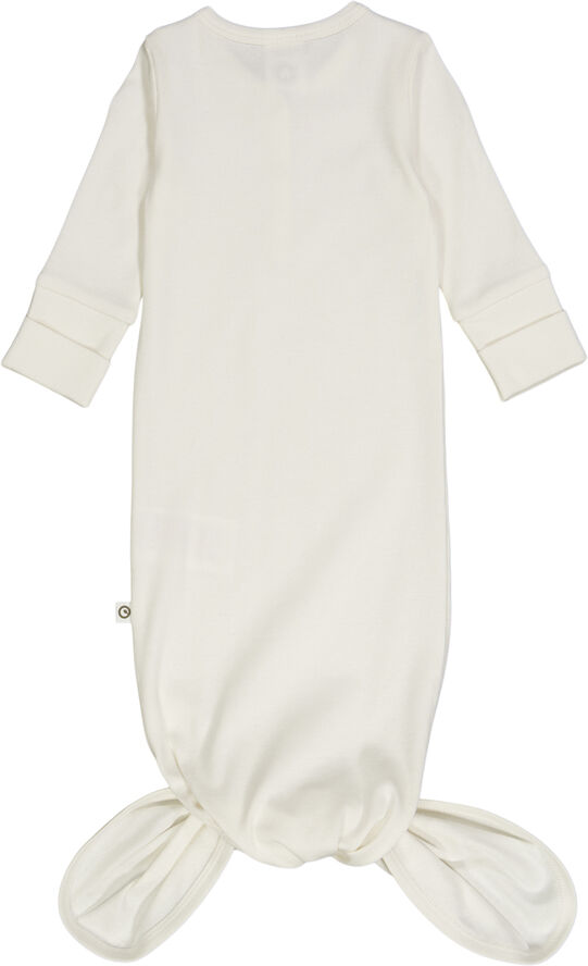 Müsli by Green Cotton Rib l/s knot gown Balsam cream