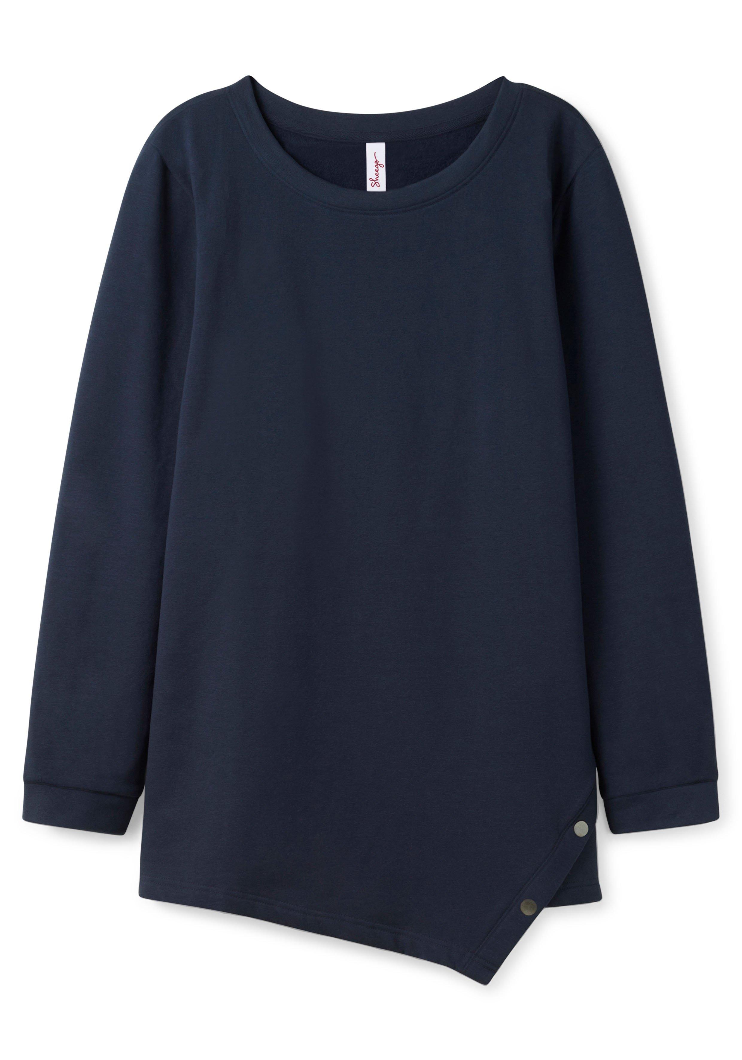 Sweatshirt mit asymmetrischem Saum, flauschig