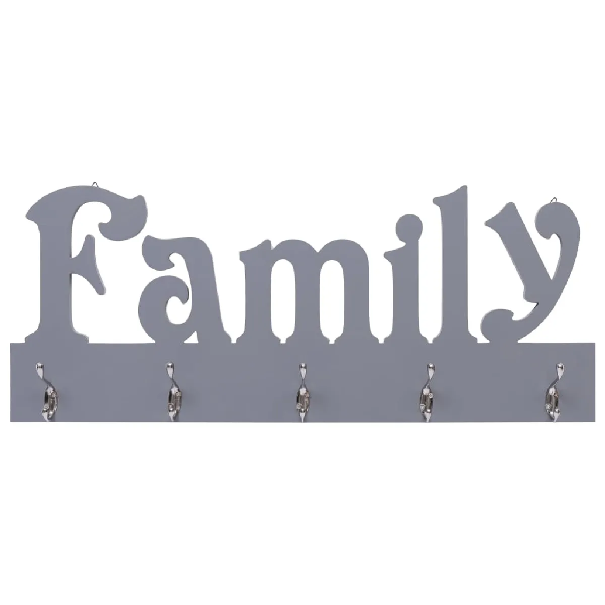 Decoshop26 Porte-manteau Family Gris