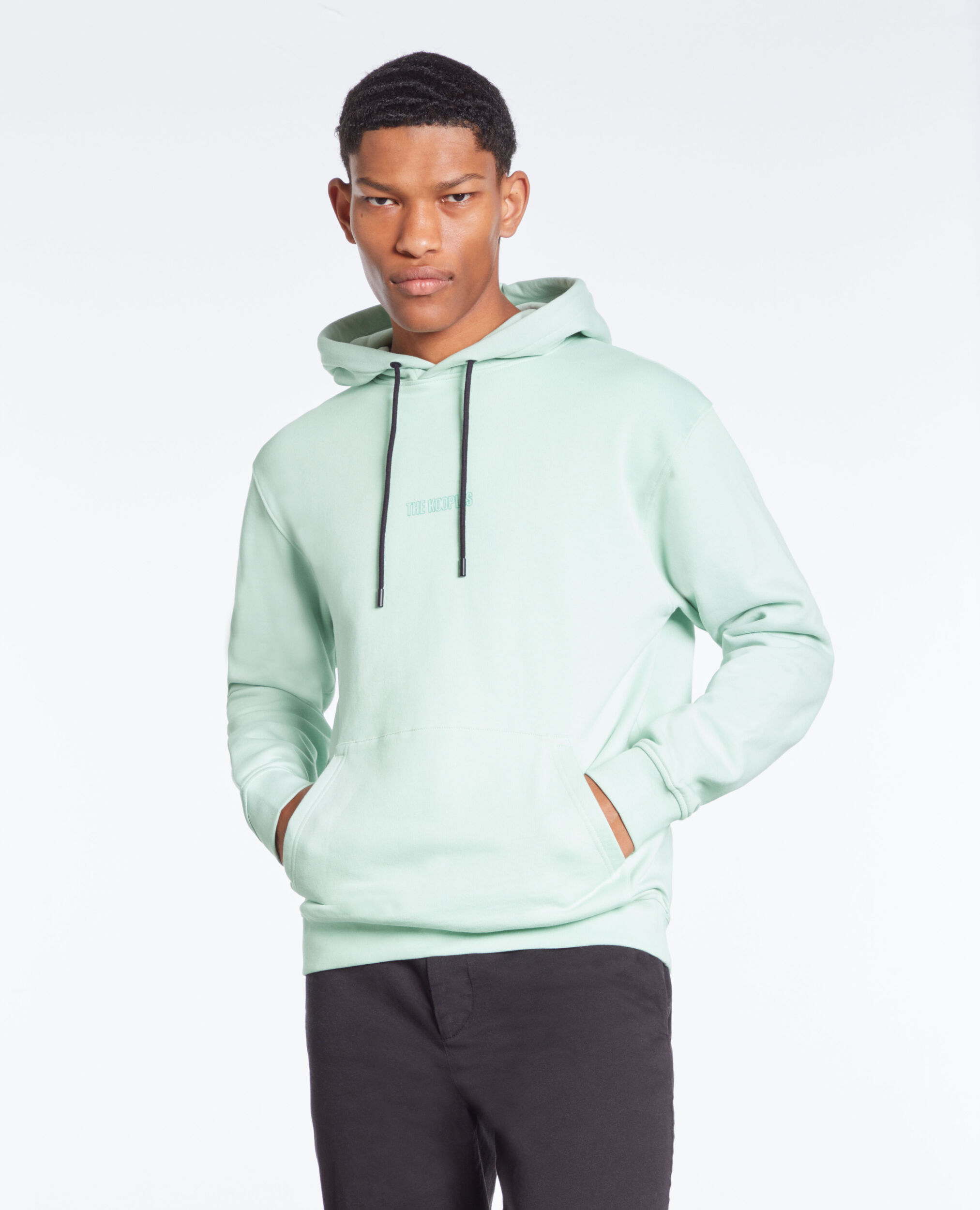 Sweatshirt à capuche vert avec logo