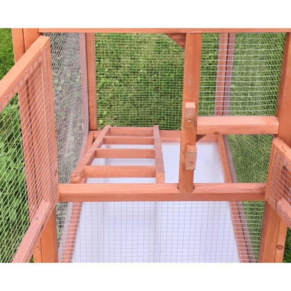 Cage a oiseaux titi - 65x65x165cm - bois