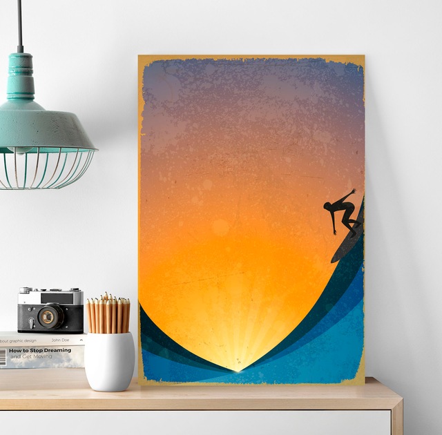 queence Metallbild »Surfer« Meer | Meer Bilder 1 Stk. tlg. Stahlschilder