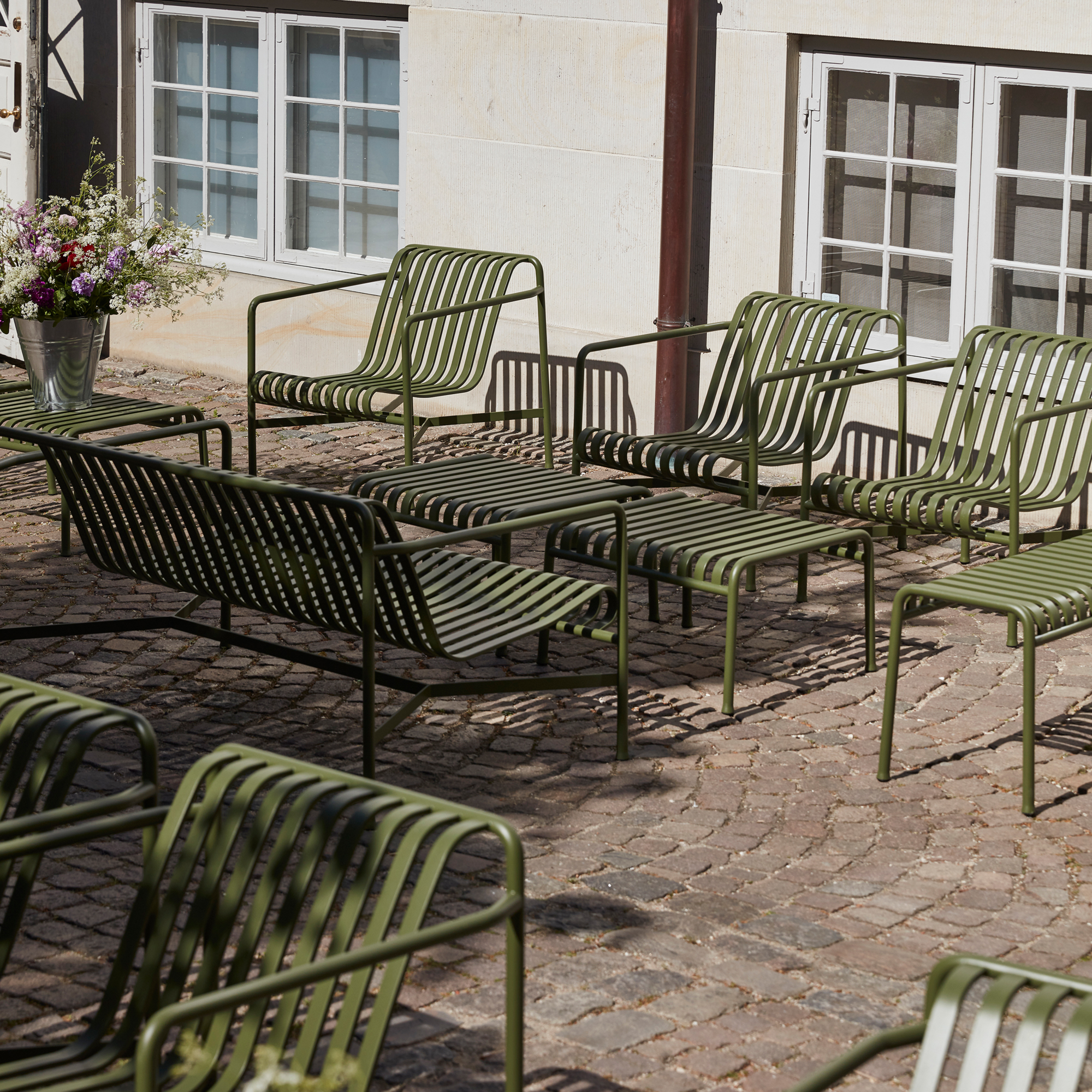 Voetenbank Palissade Ottoman olive