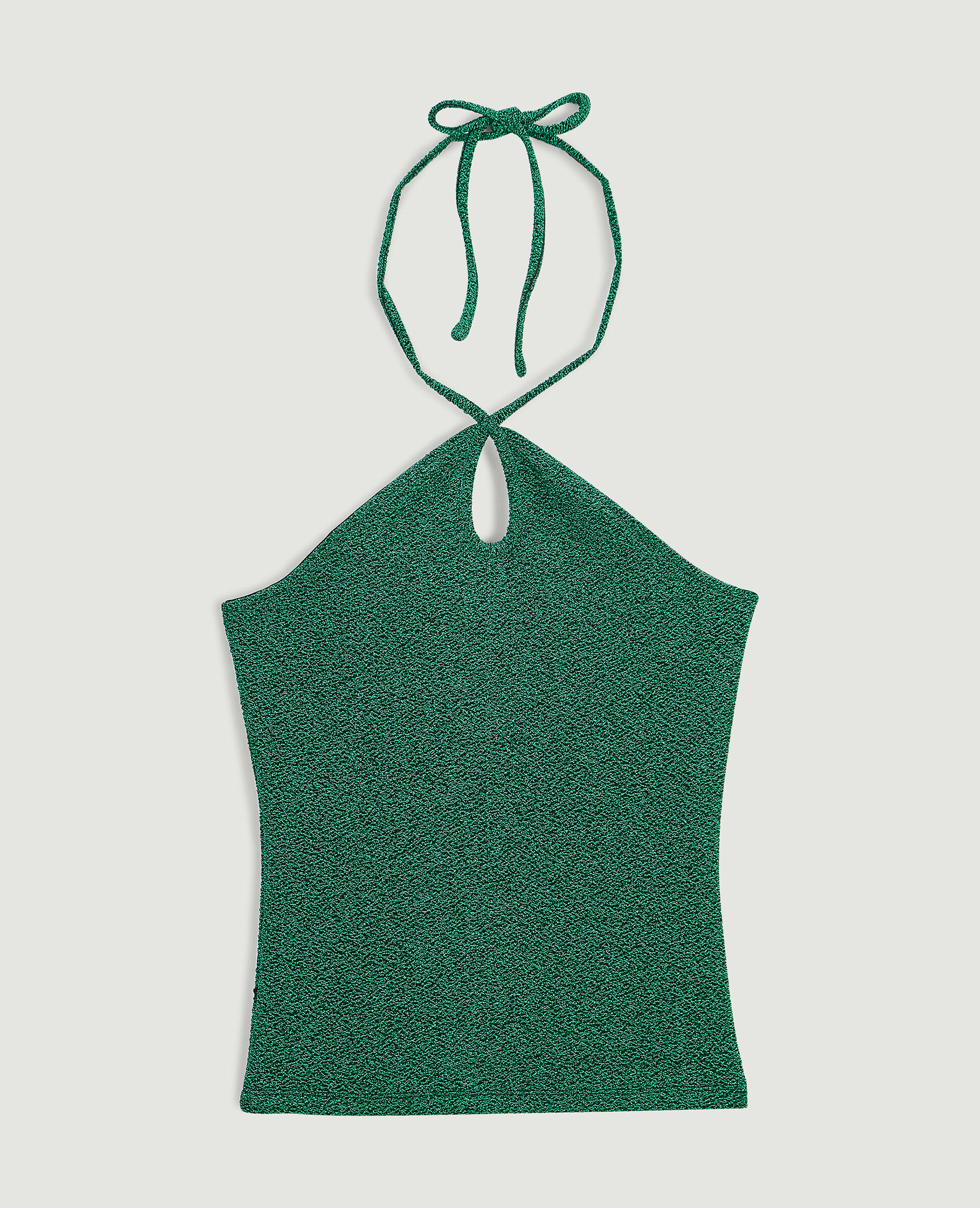 Top dos-nu maille lurex - Vert