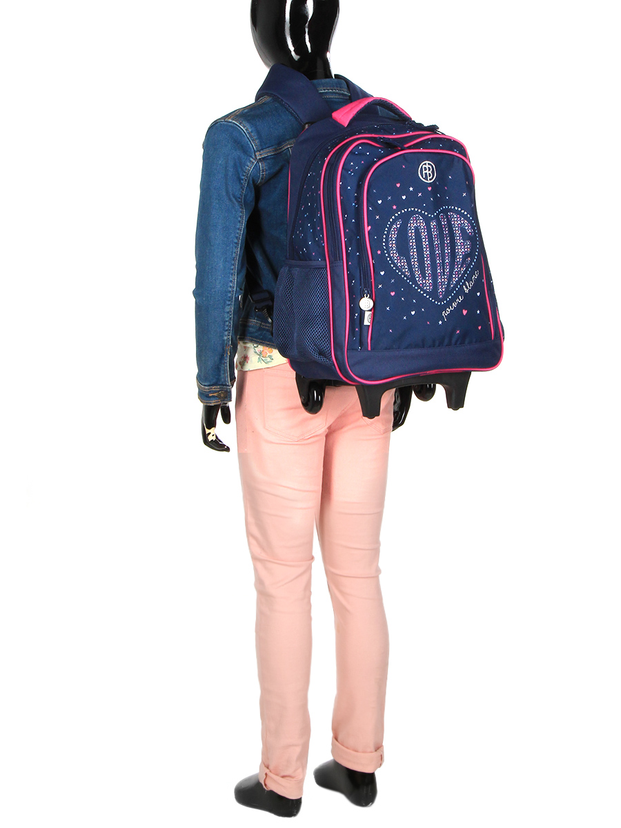Sac À dos À roulettes Poivre Blanc Girl
