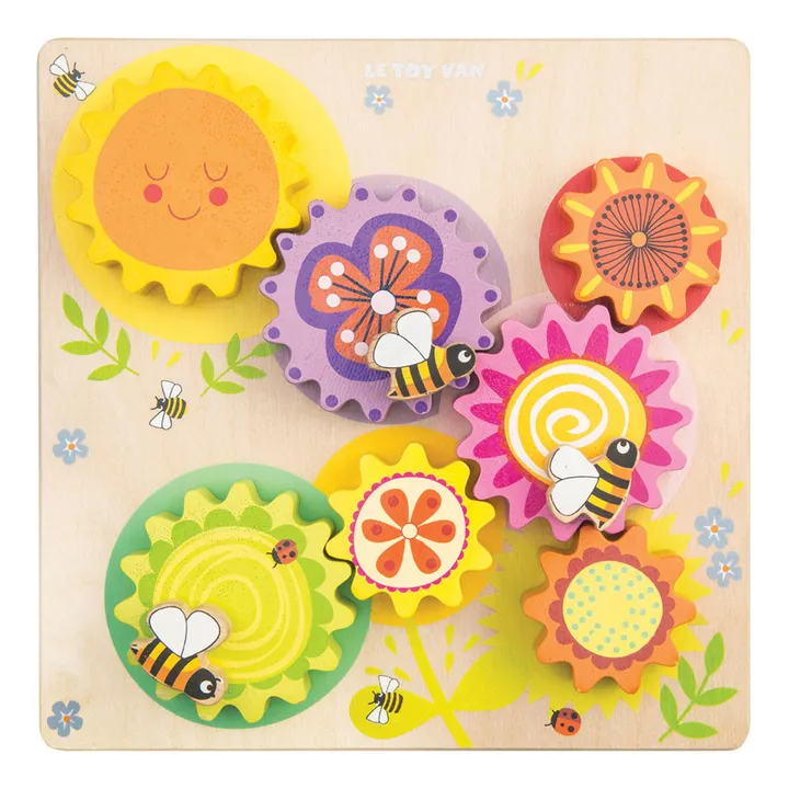 Le Toy Van Engrenages en bois Abeilles et Fleurs