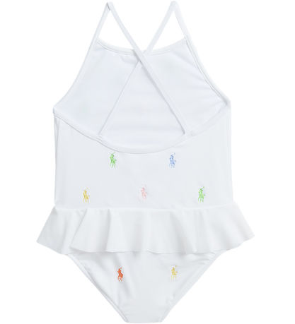 Polo Ralph Lauren Badeanzug - Weiß m. Logos