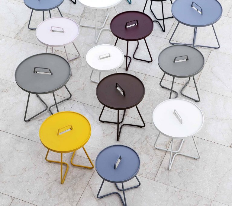 Cane-Line On-the-move bijzettafel XS Ø37 wit
