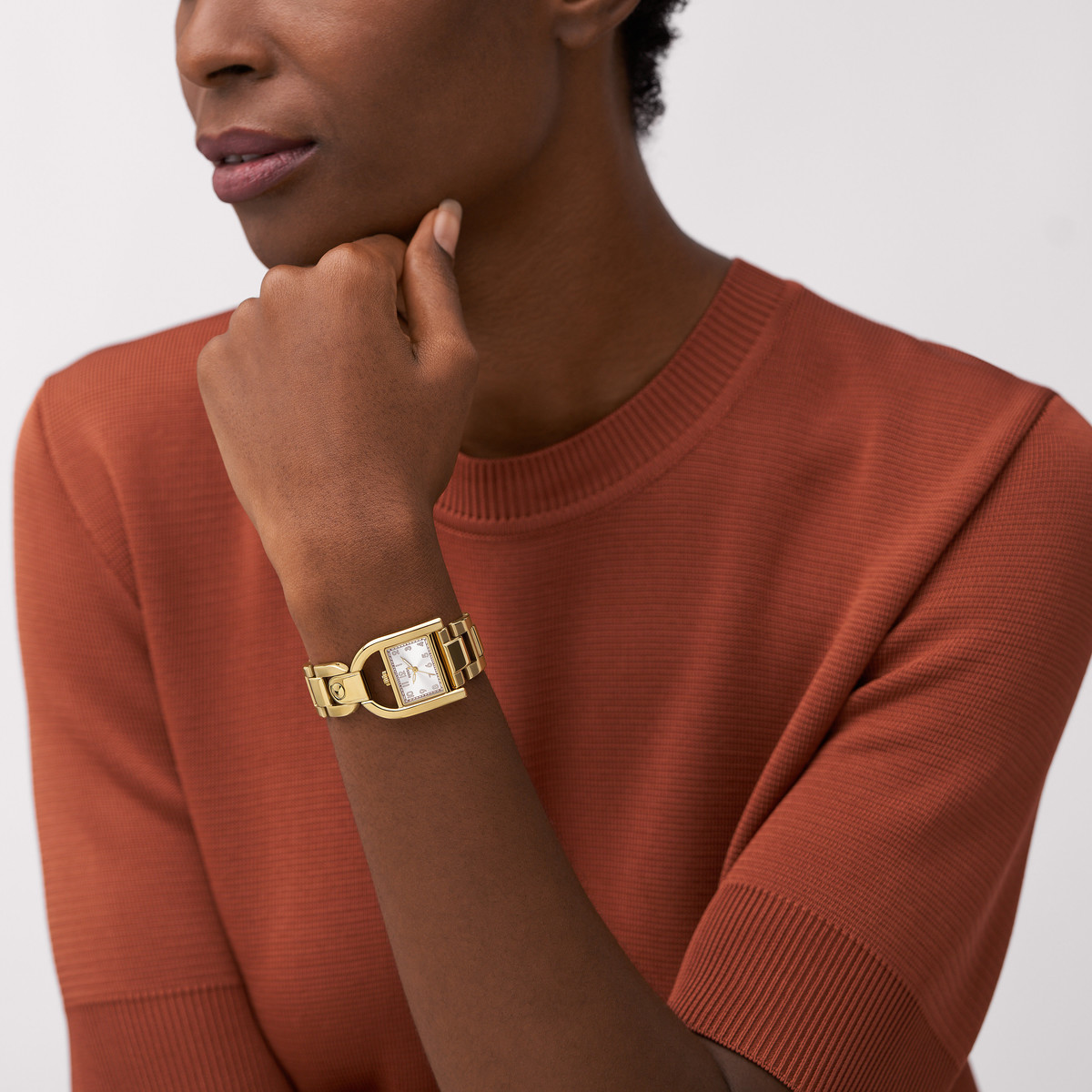 Montre FOSSIL harwell femme bracelet acier inoxydable doré