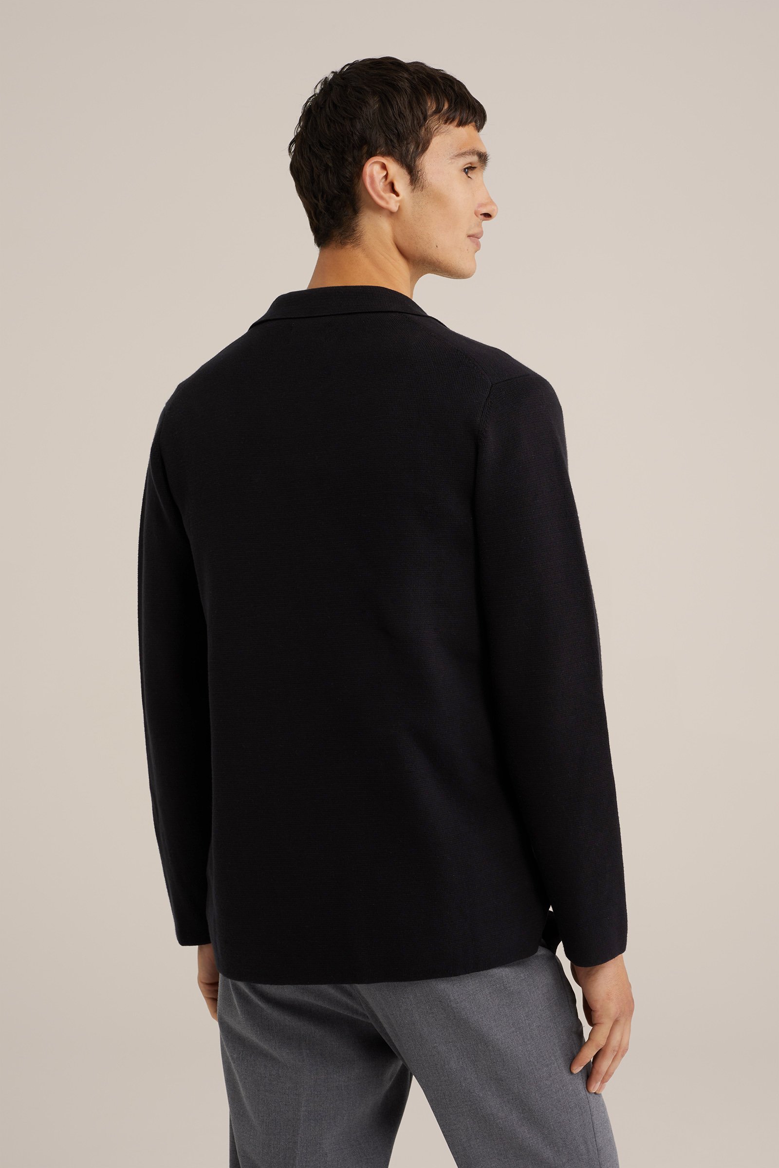 fijngebreide blazer WE Fashion Zwart
