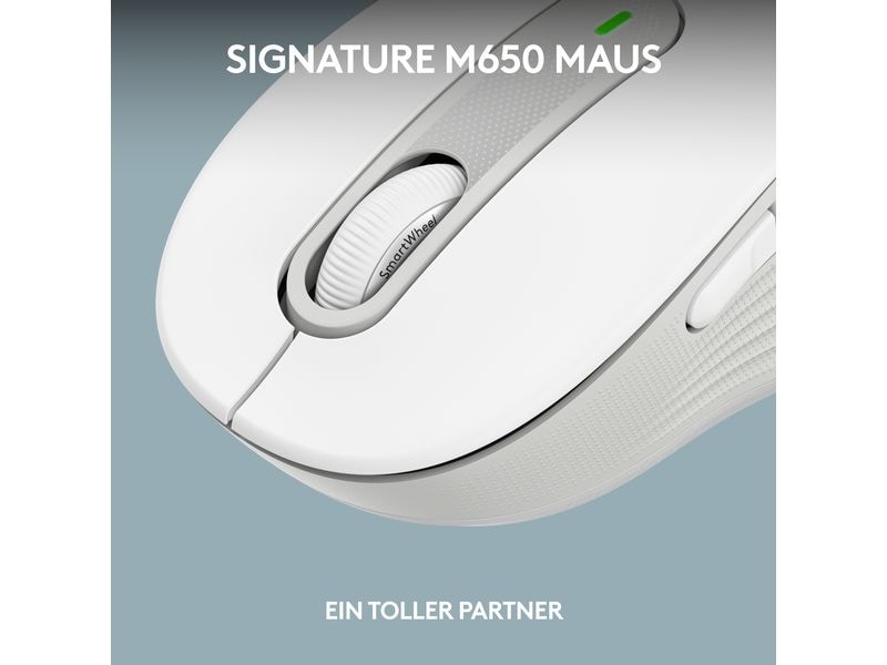 Logitech Tastatur K950 Signature Slim Off-white Schlanke kabellose Tastatur mit leisen Tasten