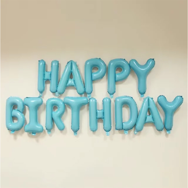 (40cm) Happy Birthday Ballon Girlande Party Dekoration Accessoires Luftballons - Blau