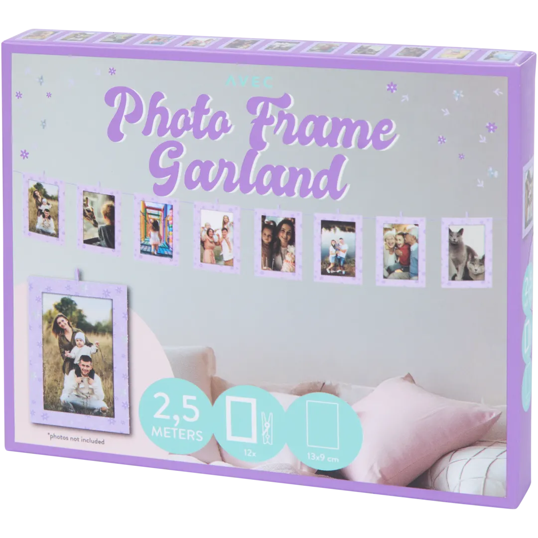 Slinger met fotolijstjes 2,5 meter | diverse kleuren