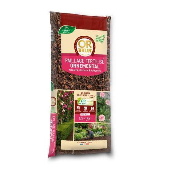 Paillage fertilisé ornemental - sac de 50 litres
