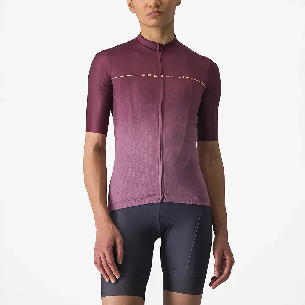 Castelli Salita Fietsshirt Korte Mouwen Donkerrood/Paars Dames