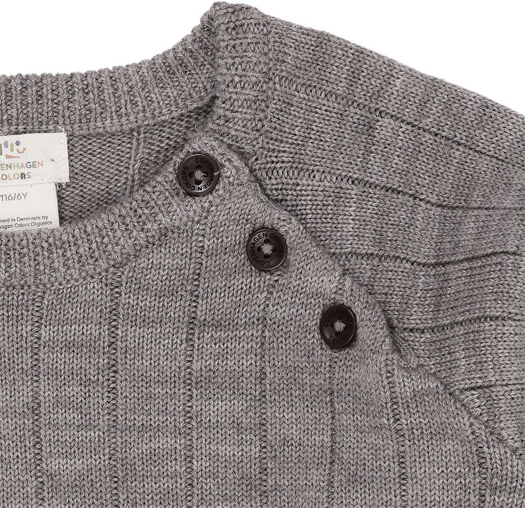 Copenhagen Colors MERINO KNITTED BLOUSE Natural melange
