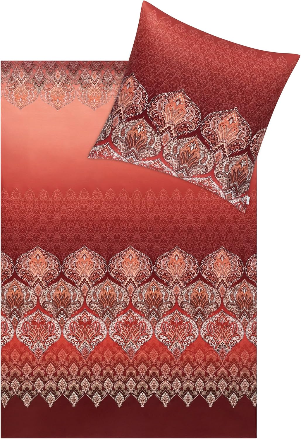 ESTELLA Mako Interlock Jersey Bettwäsche - Designer Bezüge - 100% Baumwolle - trocknerfest und bügelfrei - 135x200 cm + 80x80 cm | Sophia Burgund