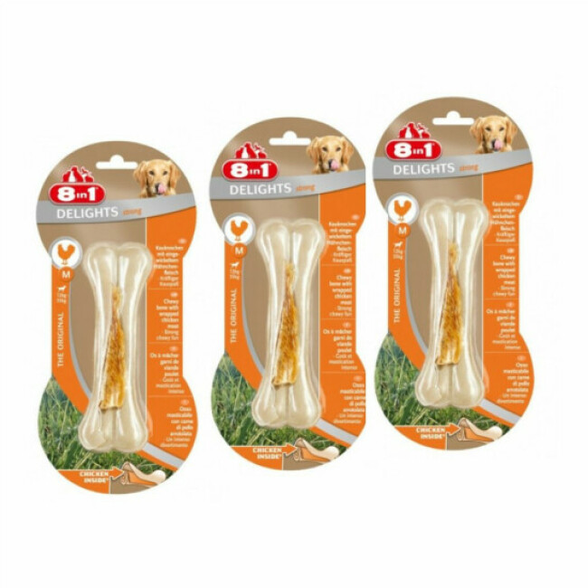 Os à mâcher boeuf et poulet 8 in 1 Delights Strong