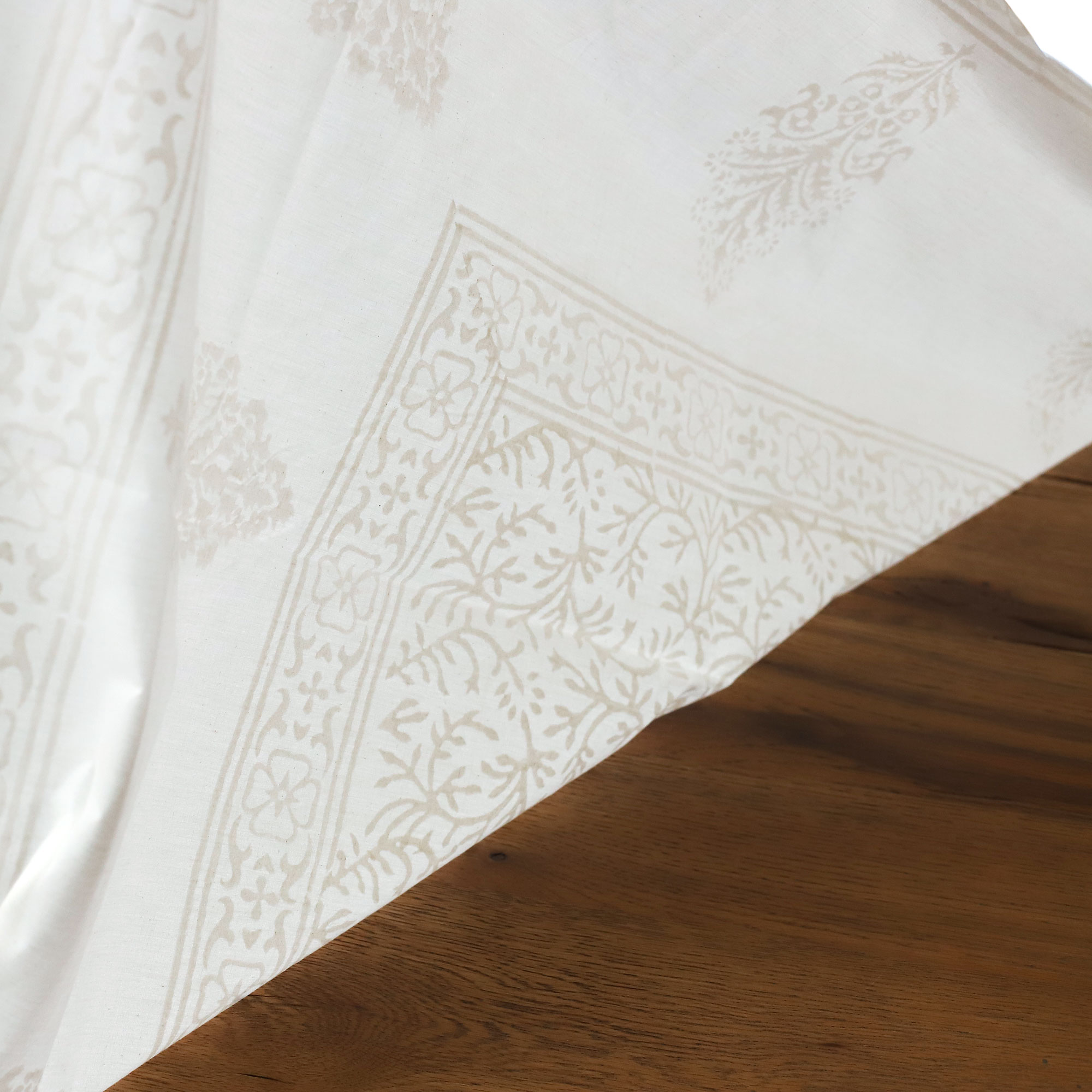 Tischdecke aus Baumwolle, weiß, B 220 cm, L 150 cm von fischer's lagerhaus