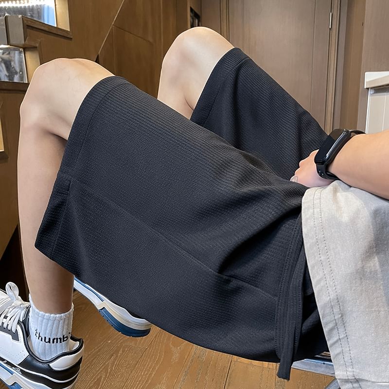 emeisa - Effen short met middelhoge taille
