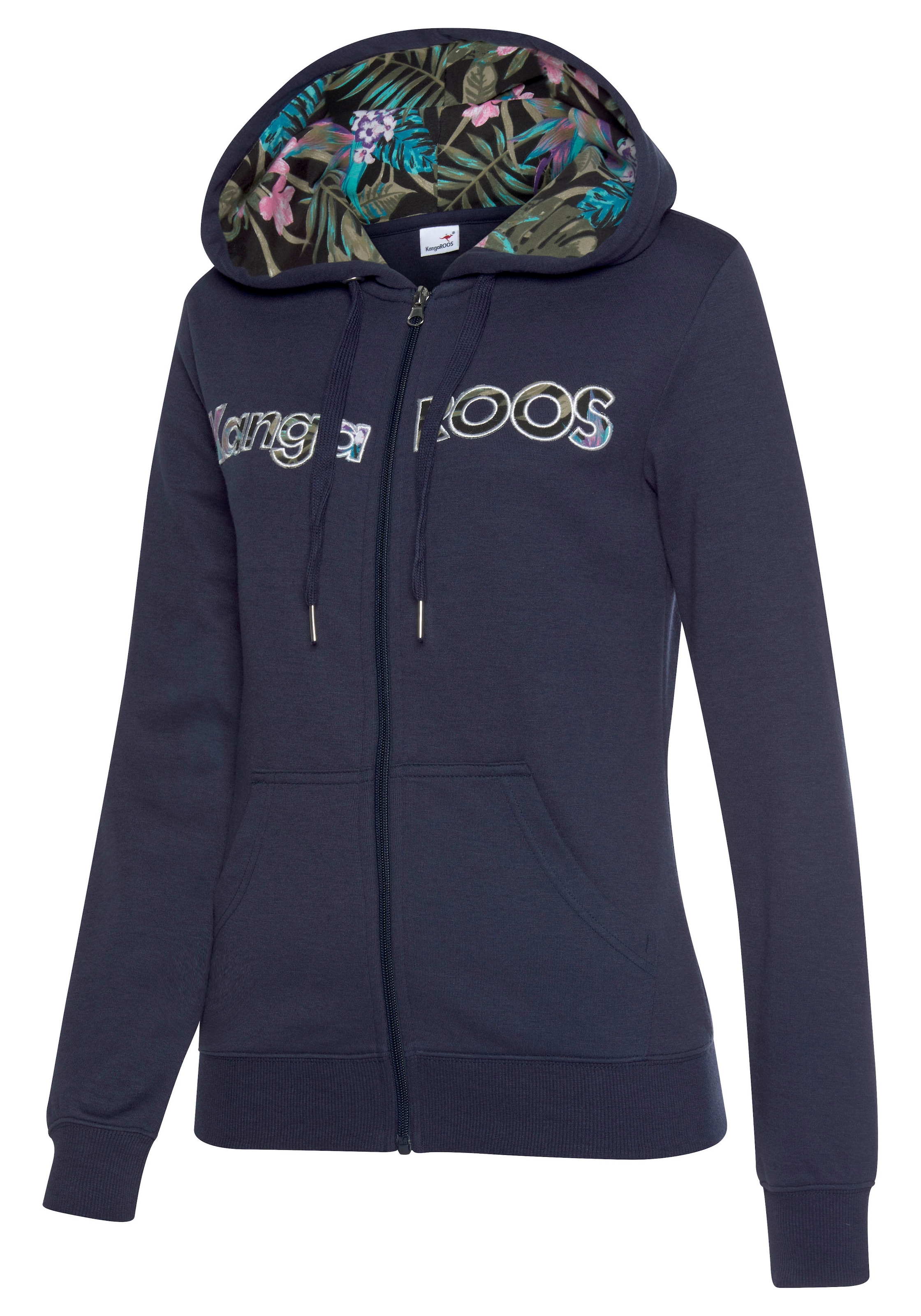 KangaROOS Kapuzensweatjacke , mit aufwendiger KangaROOS Stickerei, Loungeanzug