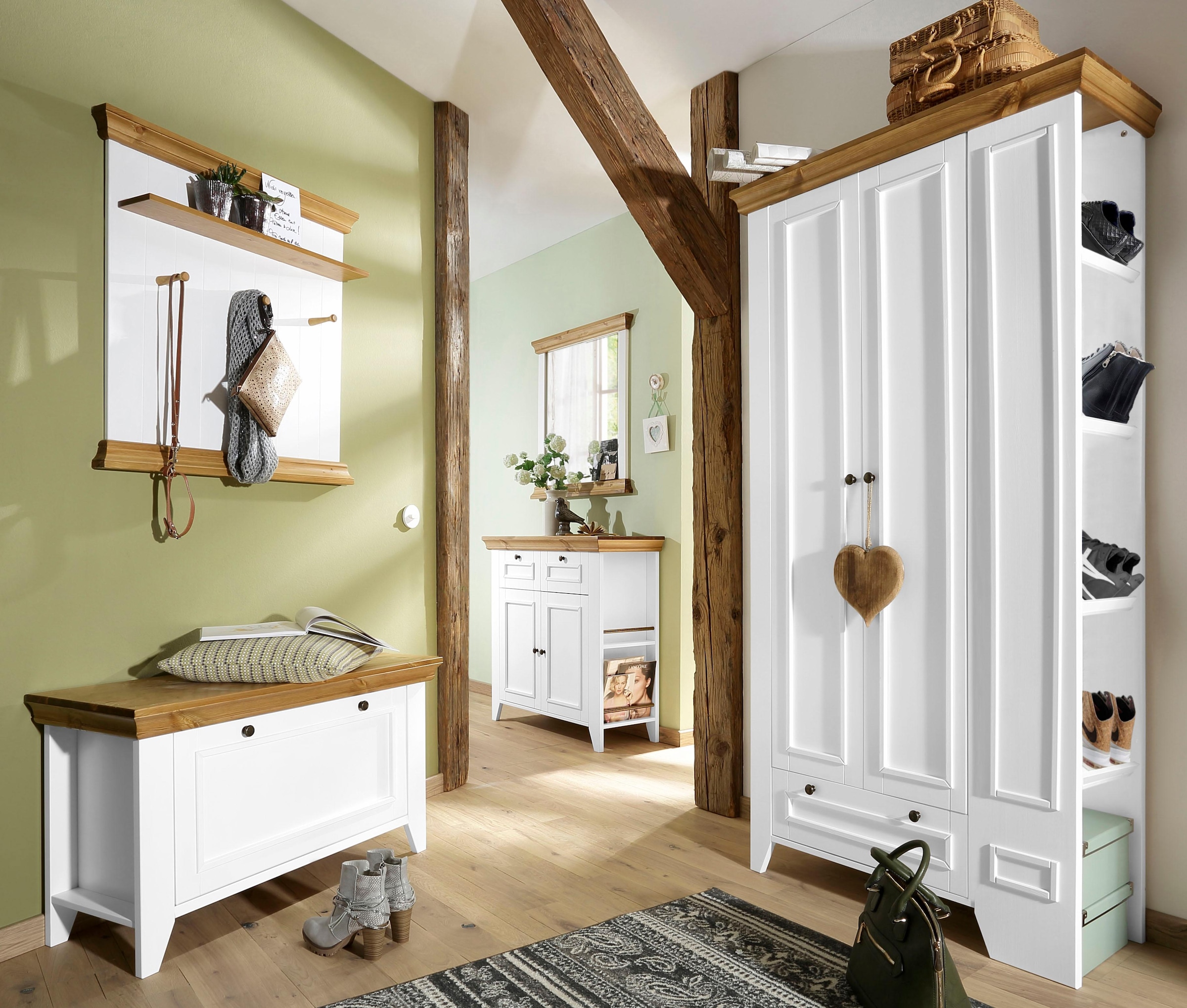 Home affaire Schuhbank »Skandinavia« aus massiver Kiefer