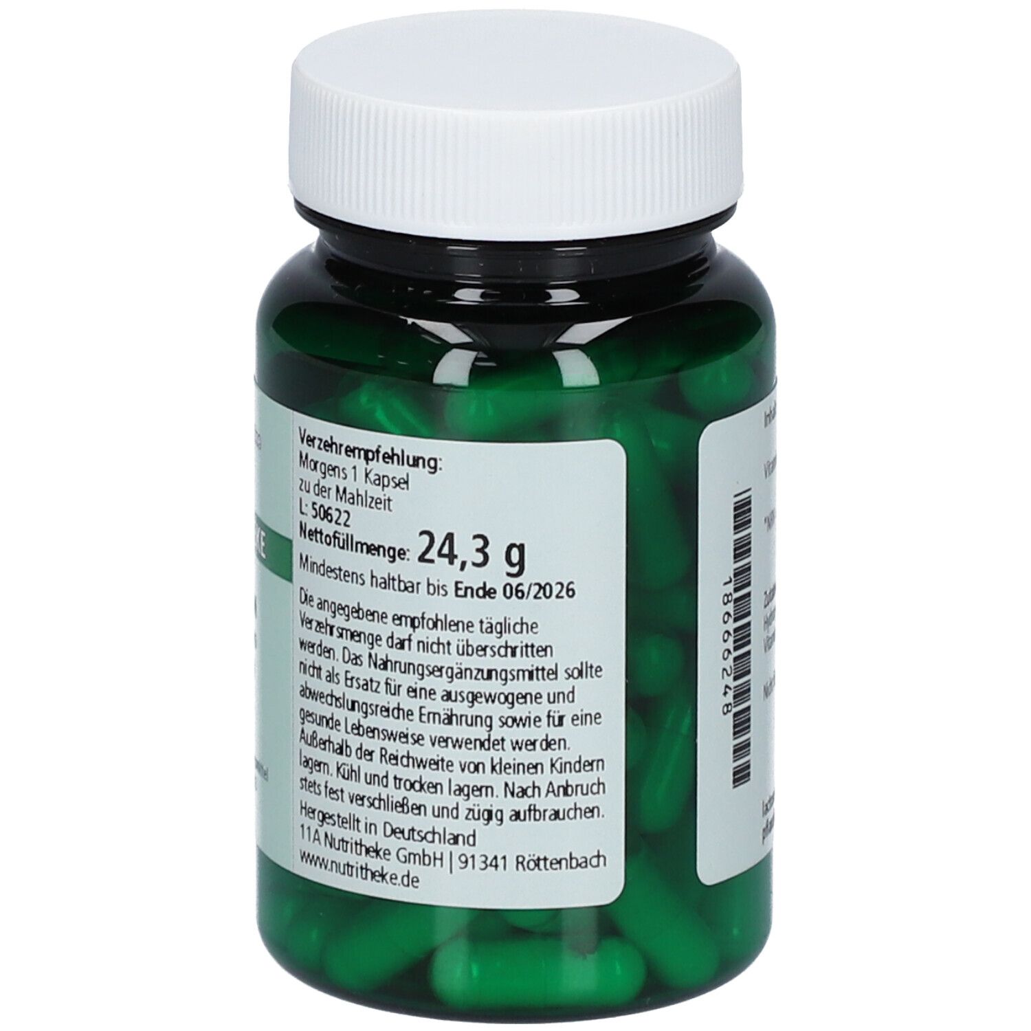 green line NUTRITHEKE Vitamin D3 3000 vegan