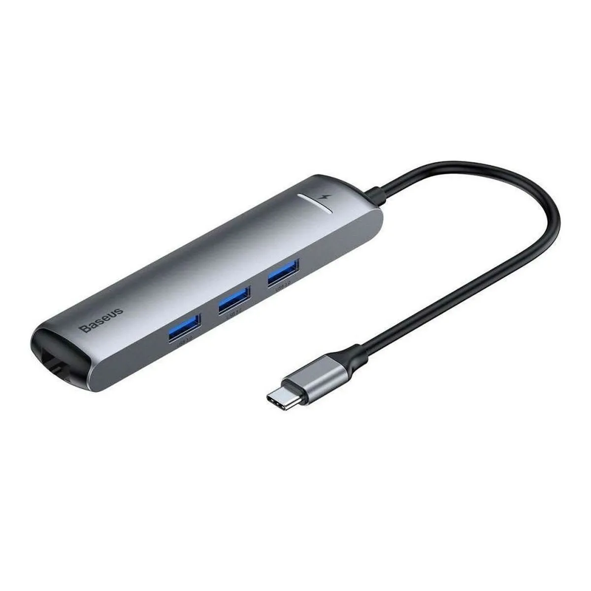 Baseus Hub USB Tipo-C vers USB 3.0 / HDMI / RJ-45 - Gris