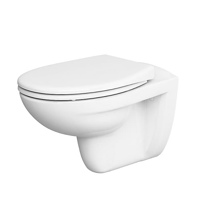 Pack WC suspendu Lagon, en porcelaine vitrifiée avec abattant + bâti-support universel, GoodHome