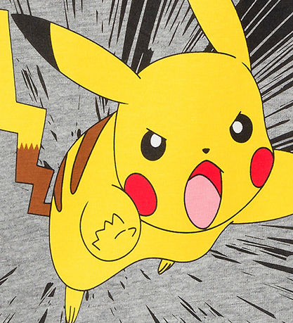 Name It T-Shirt - NkmNoisi Pokémon - Noos - Grey Melange