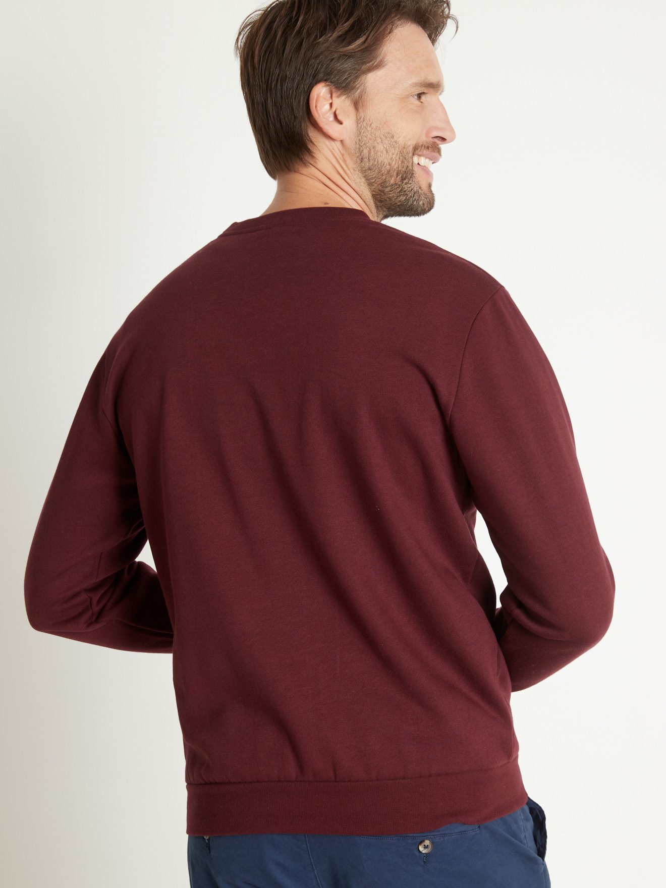 Sweat-shirt encolure ronde molleton